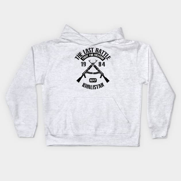 Khalistan The Last Battle Kids Hoodie by inkstyl